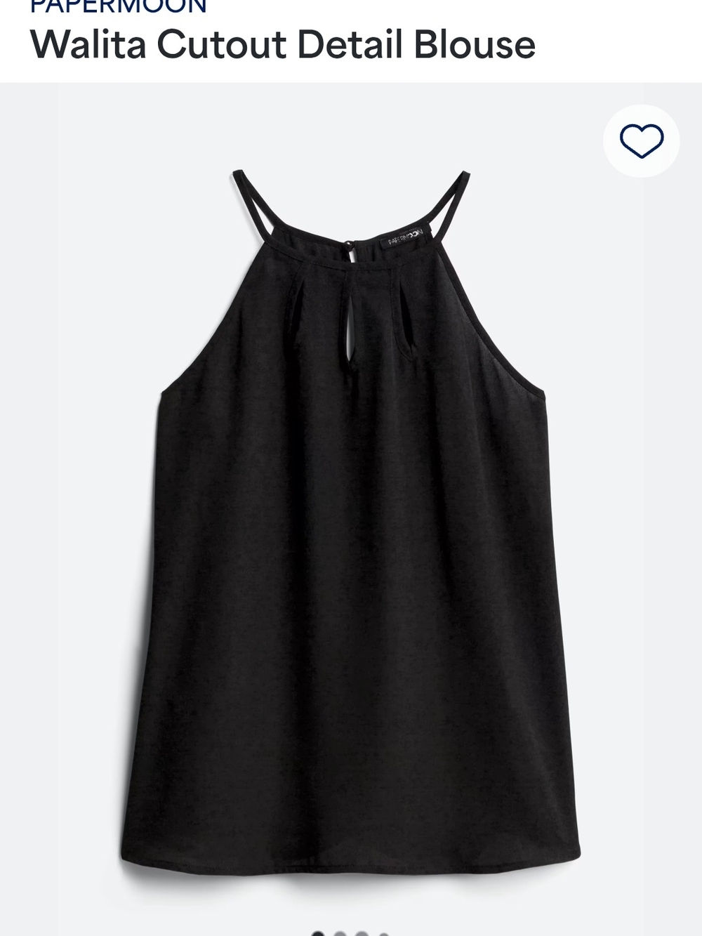 Papermoon Walita Cutout Detail Blouse - Black